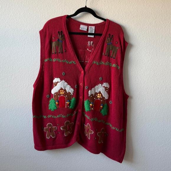 Vintage christmas sweater vest - Picture 1 of 7